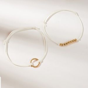 Circle Detail Bracelet Set 2pcs